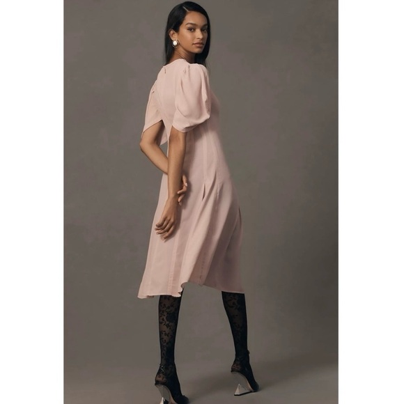 Anthropologie sheer dusty pink dress - Picture 5 of 9